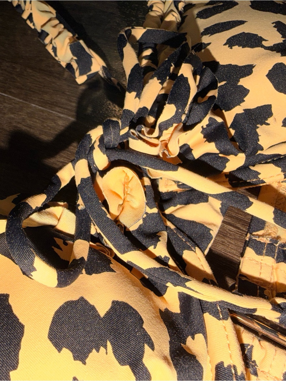 Toluca Leopard Print Ruffle Bikini Top - Picture 9 of 11